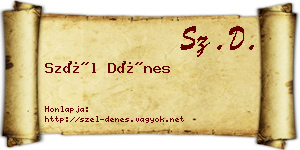 Szél Dénes névjegykártya