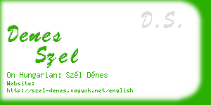 denes szel business card